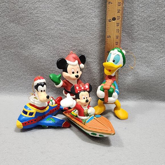 Vintage Mickey & Minnie Mouse Goofy And Donald Duck Christmas Holiday Ornaments - Picture 14 of 16